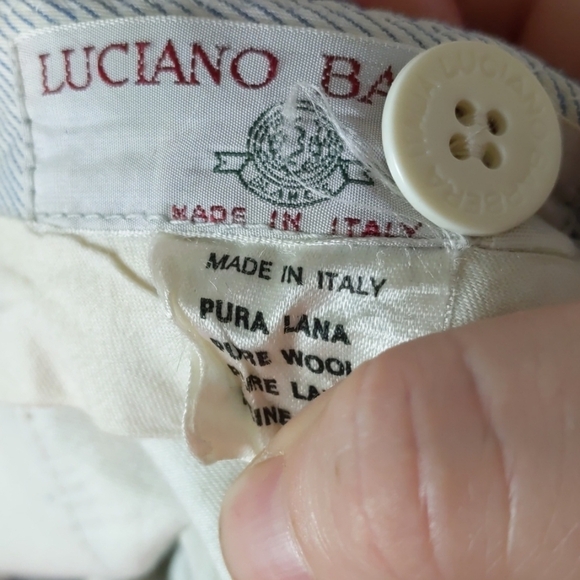 LUCIANO Barbera Gray Wool Pants Size 52 Big & Tall - Picture 3 of 6